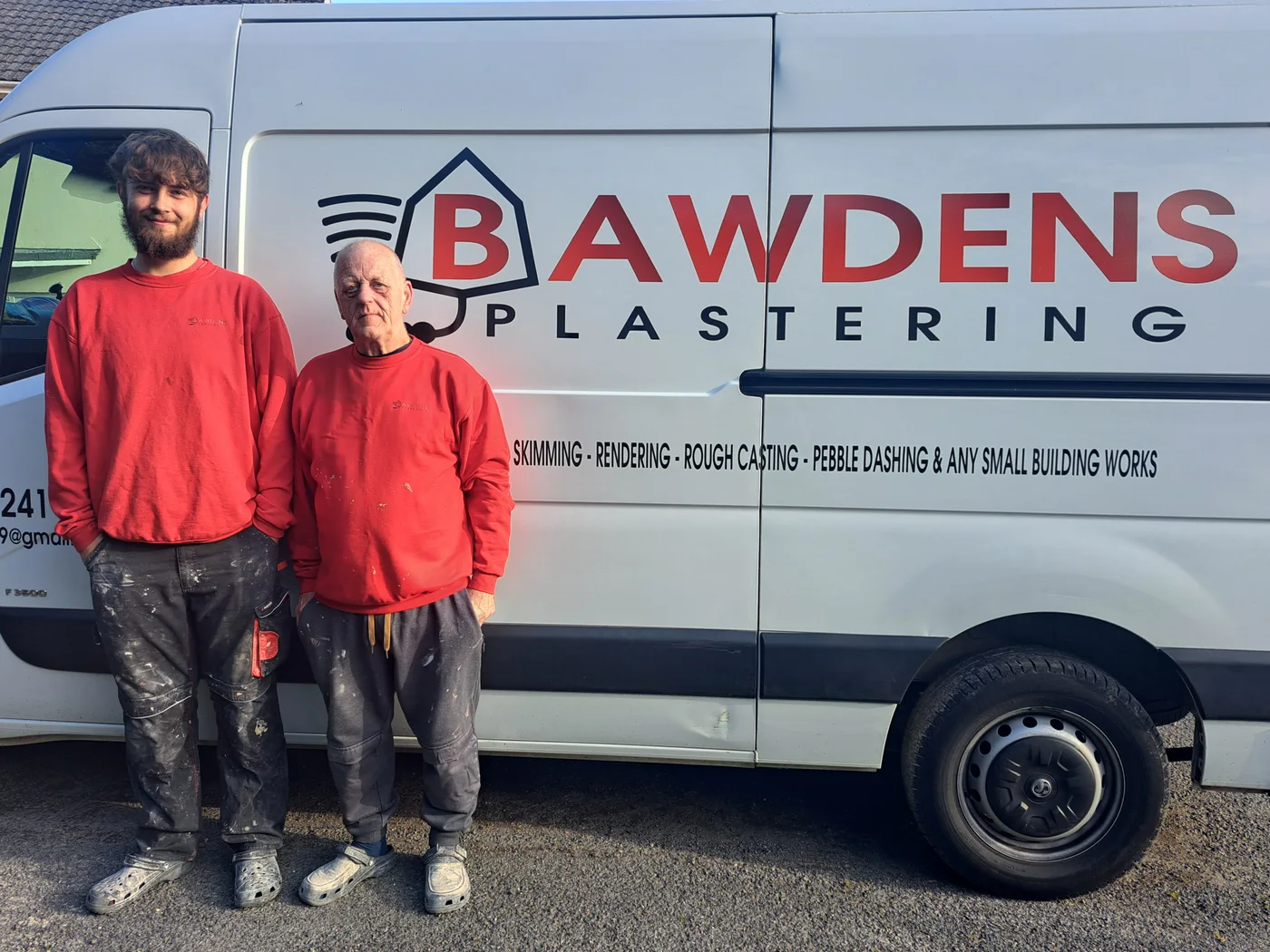 Phil Bawden at work on site