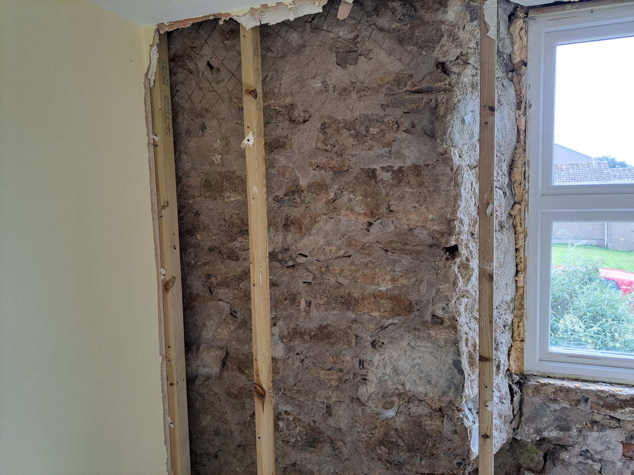 Inside wall plastering