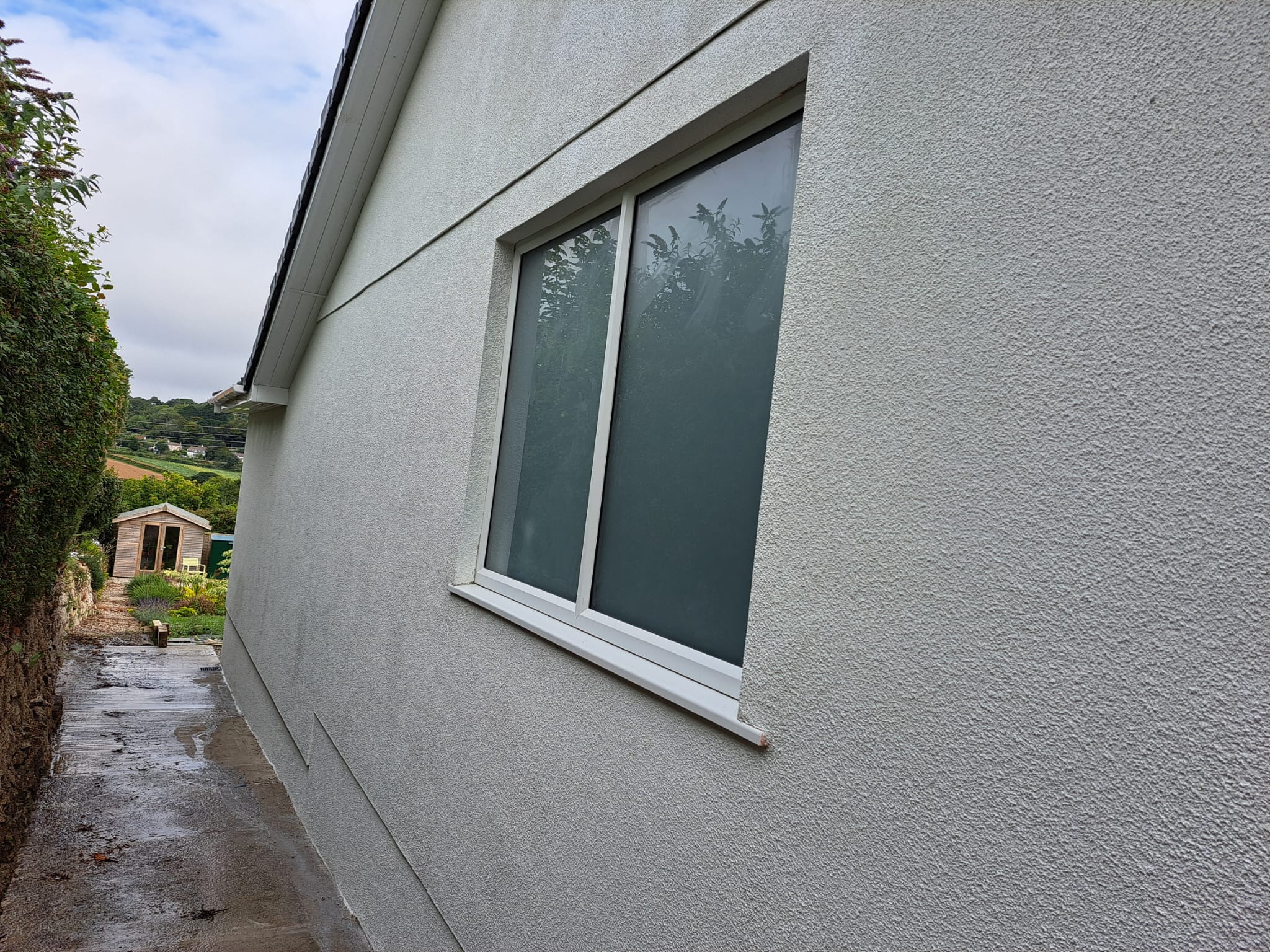Exterior house plastering
