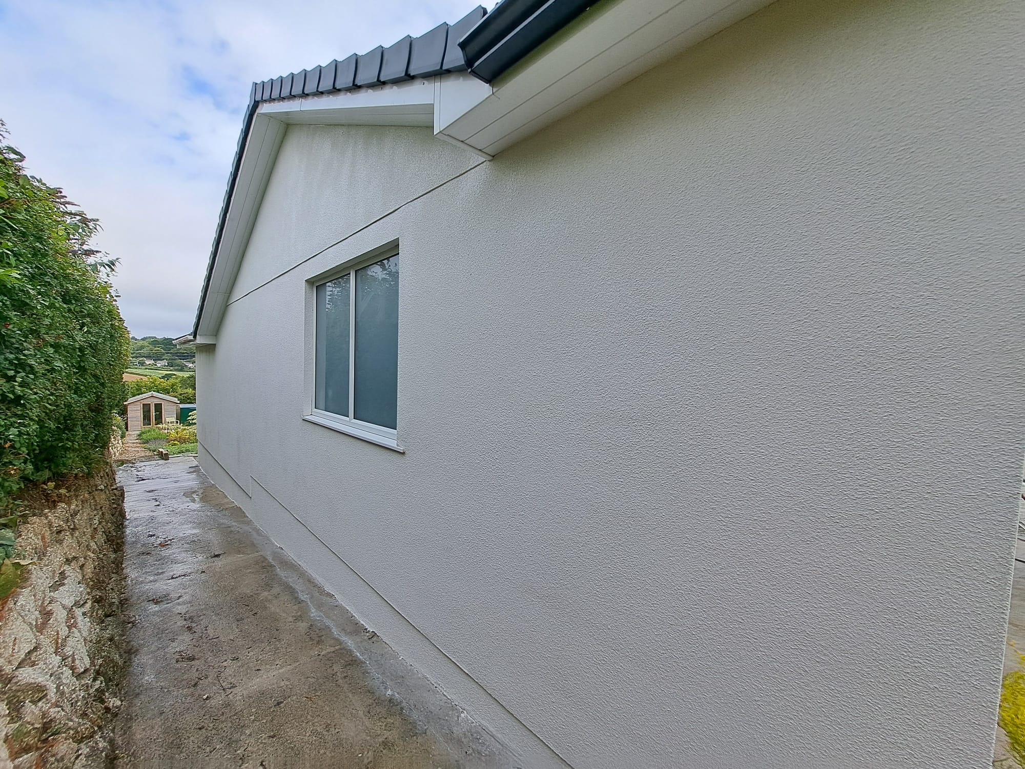Exterior house plastering