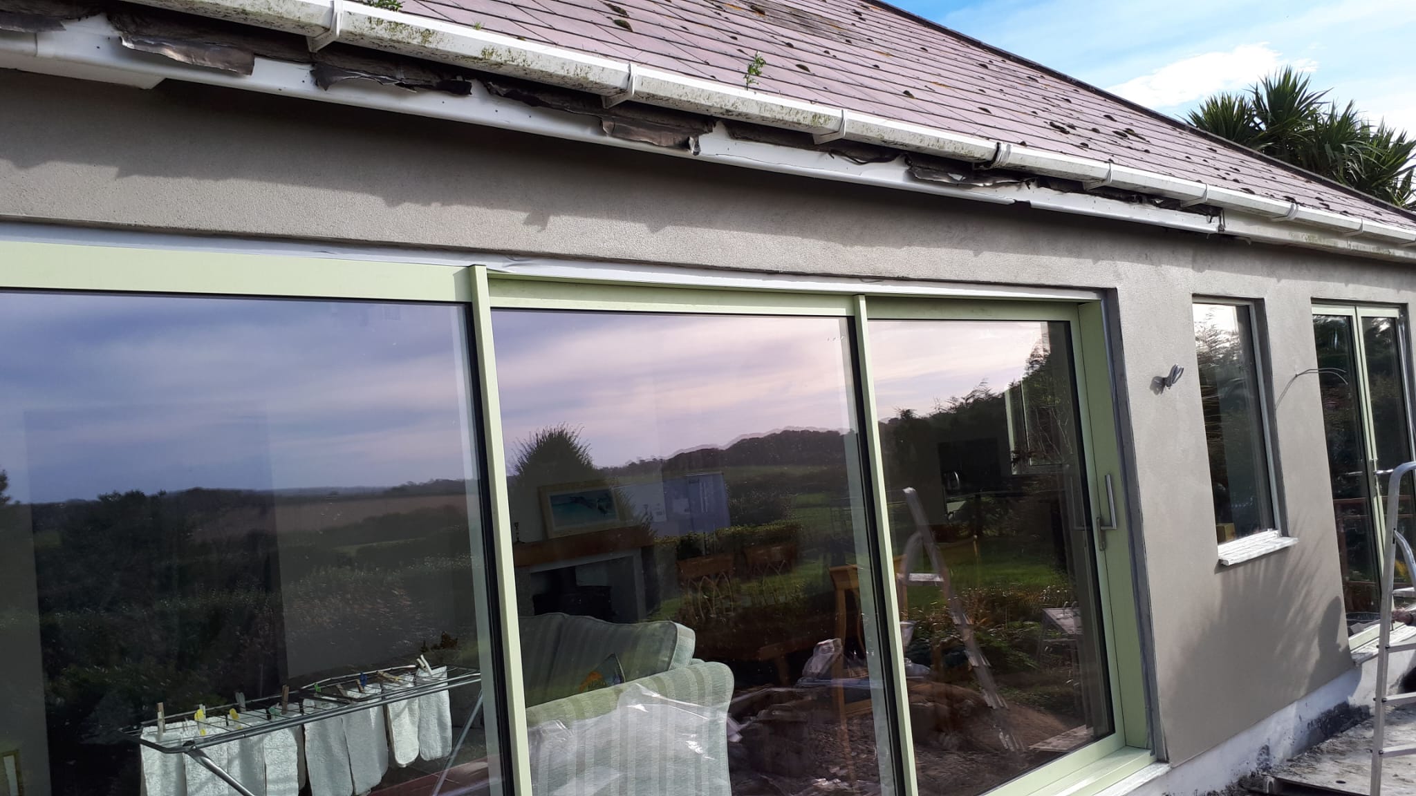 Exterior house plastering